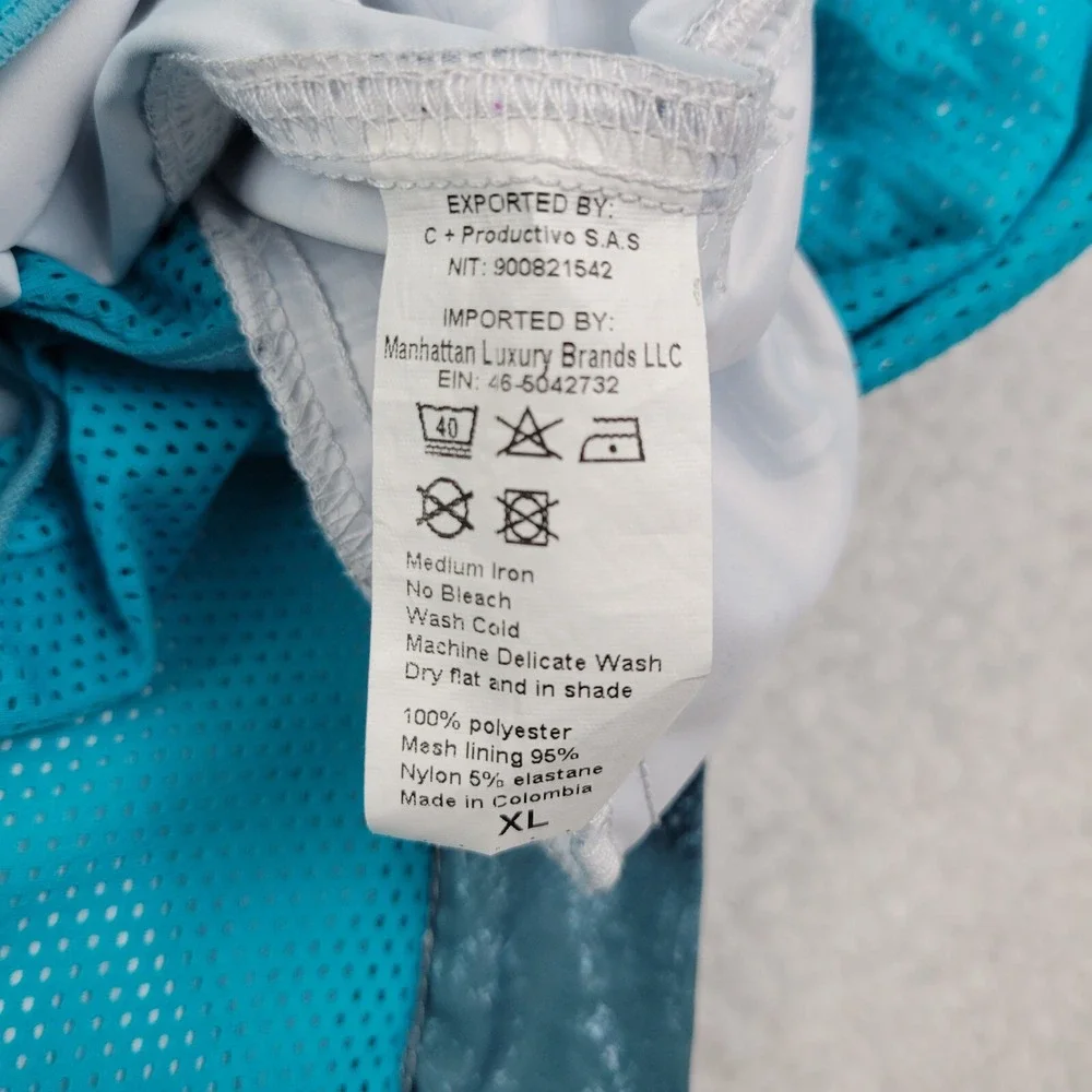 RetroMarine Lined Swimming Trunks Mens XL Blue Intercostal‎ Swim Shorts